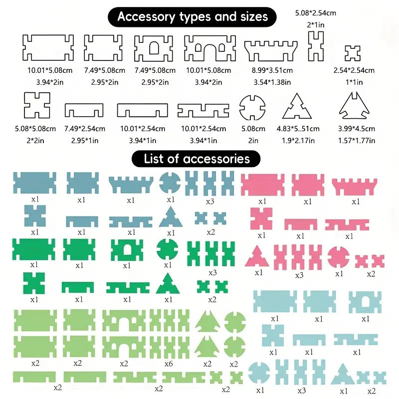 🌟 Dřevěná Skládačka Tvarů & Bloků – Barevná Montessori Hračka 74dílná