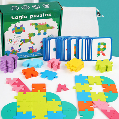 🧩 Drevené logické puzzle pre deti