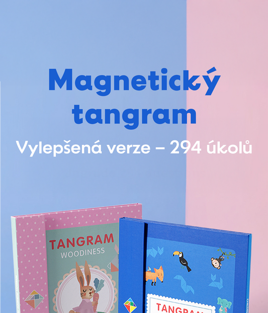 Montessori Drevené Puzzle Magnetické Tangramové Puzzle