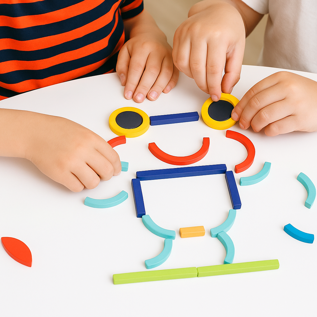 🌈Dřevěná Sada 120 Tyček A Kroužků / Wooden Stick &amp; Ring Logická hra 120 KS