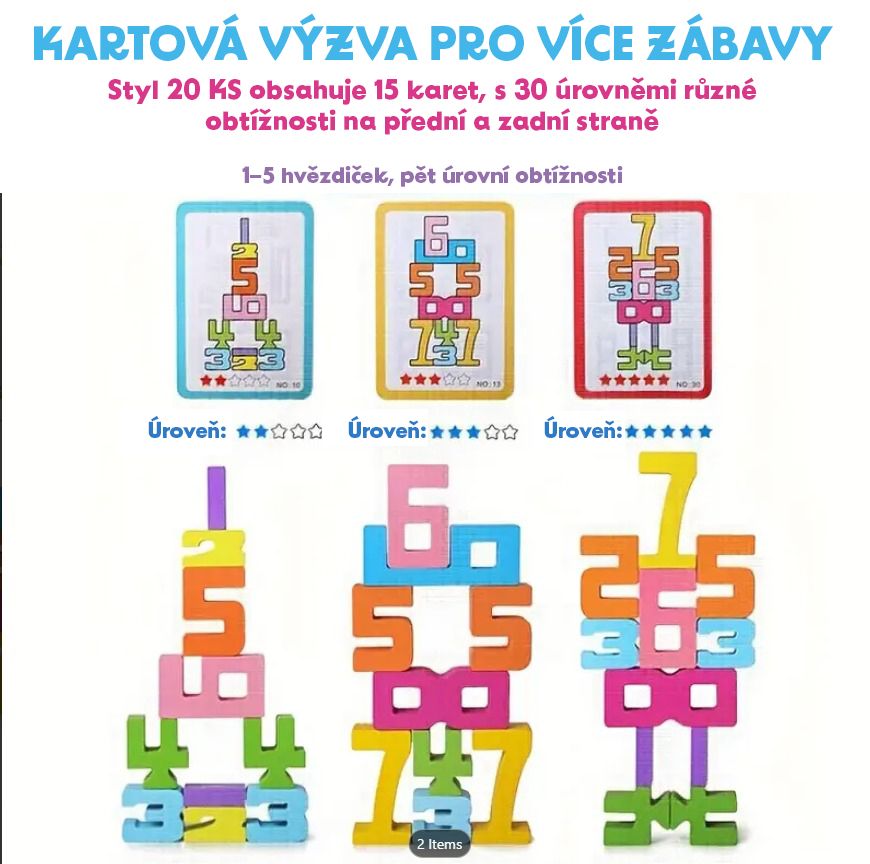 Dřevěné číselné bloky pro výuku matematiky a logiky - Hratko - Svět Hraček
