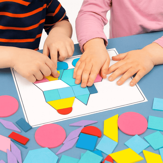 Dřevěný tangram pro rozvoj logiky a prostorového myšlení - Hratko - Svět Hraček