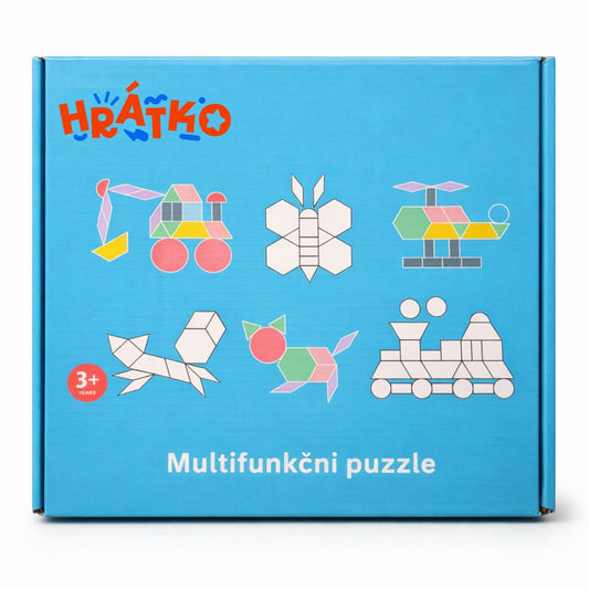 Dřevěný tangram pro rozvoj logiky a prostorového myšlení - Hratko - Svět Hraček