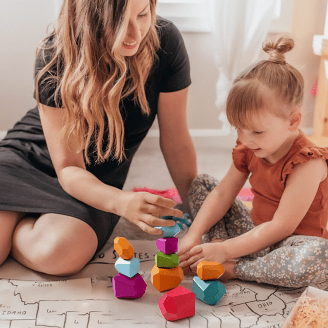 Montessori vyvažovací bloky pro rozvoj motoriky 36 ks - Hratko - Svět Hraček