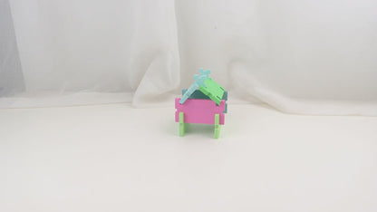 🌟 Dřevěná Skládačka Tvarů &amp; Bloků – Barevná Montessori Hračka 74dílná