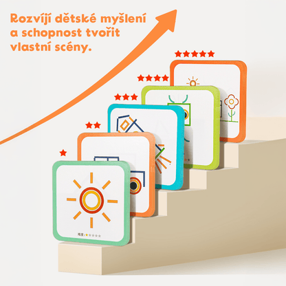 Sada pro rozvoj jemné motoriky – tyčky a kroužky 120 ks - Hratko - Svět Hraček